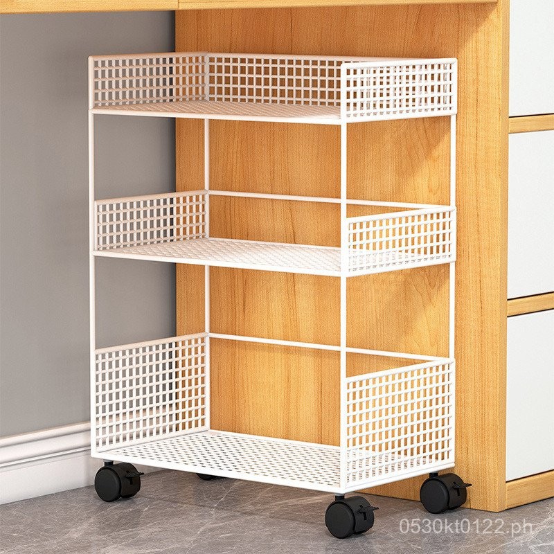 Movable Storage Desk Office Desk Organizer Rack Small Bookshelf Under ...