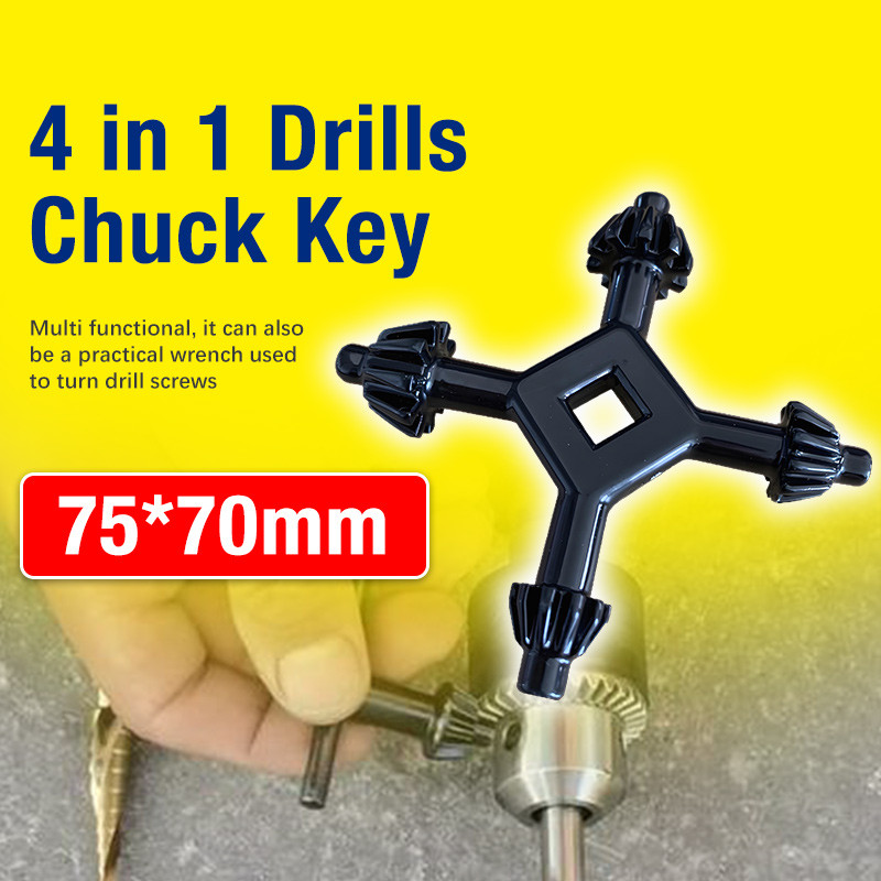 Chuck key 4 in 1 Hand Tool Combination Drill press Universal Wrench ...