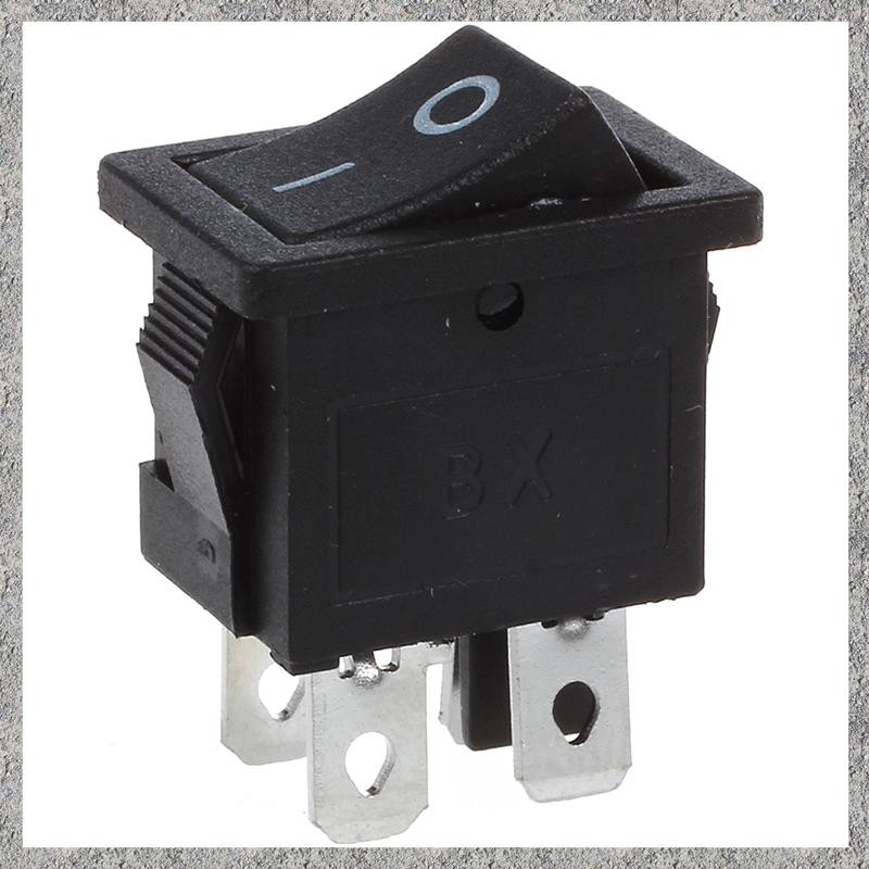 10 Pcs x 4 Pin On-Off 2 Position DPST Boat Rocker Switches 10A/125V 6A ...
