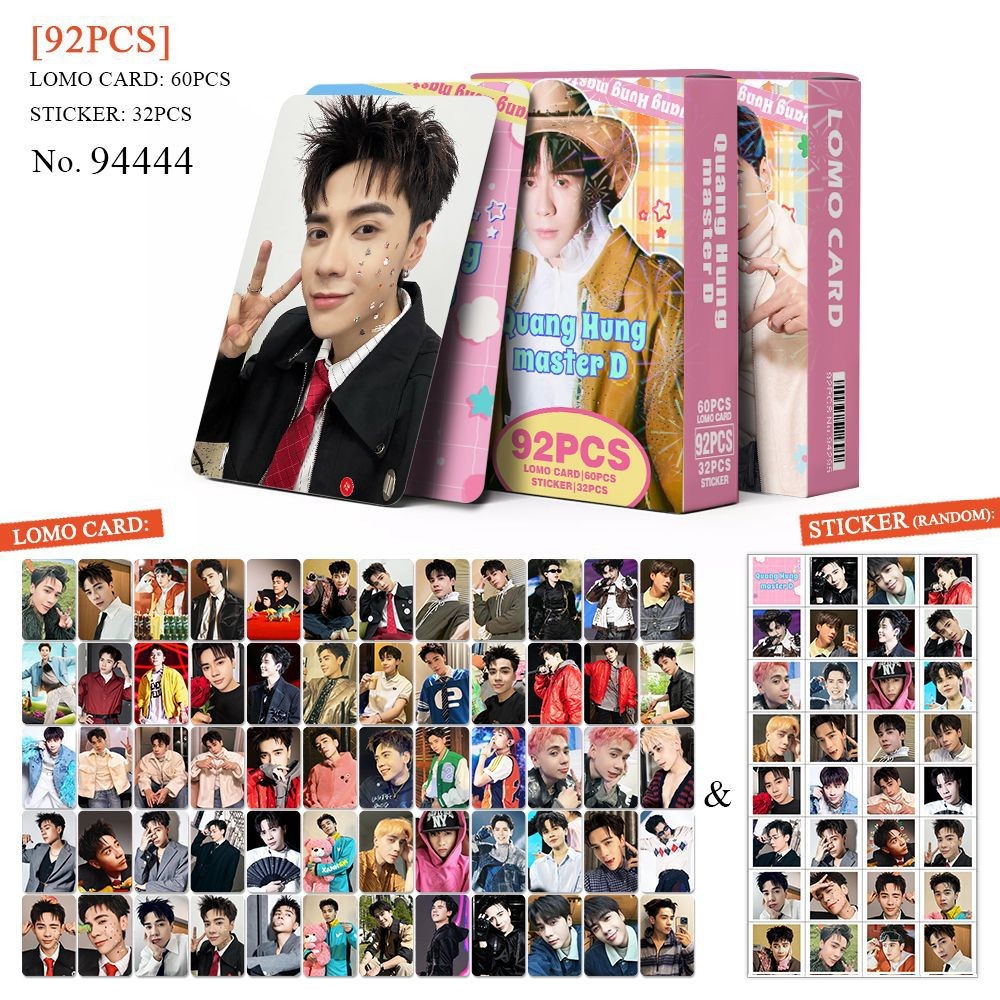 92pcs/box Vietnam Star QuangHungmasterD Lomo Cards Rhyder Negav ...