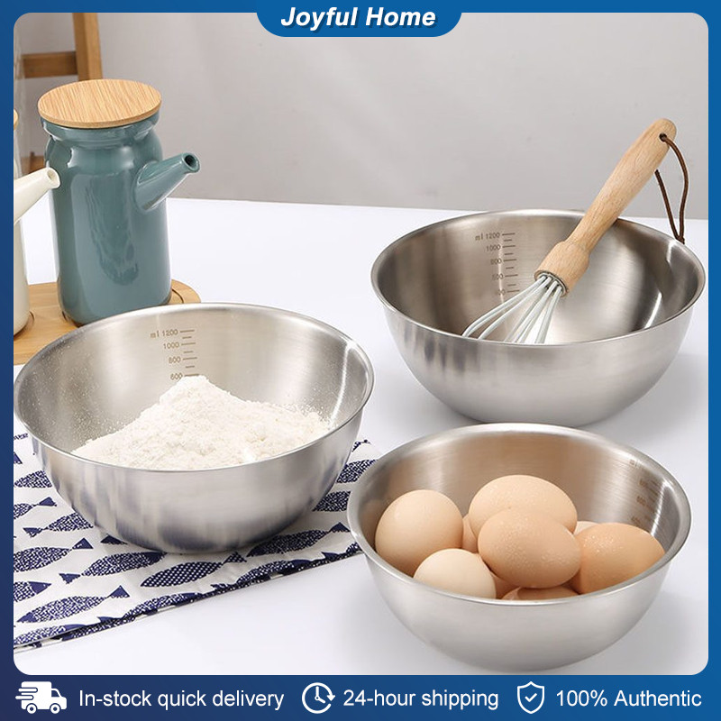 Mixing bowl for baking set 316 stainless steel mixer salad bowl cooking ...