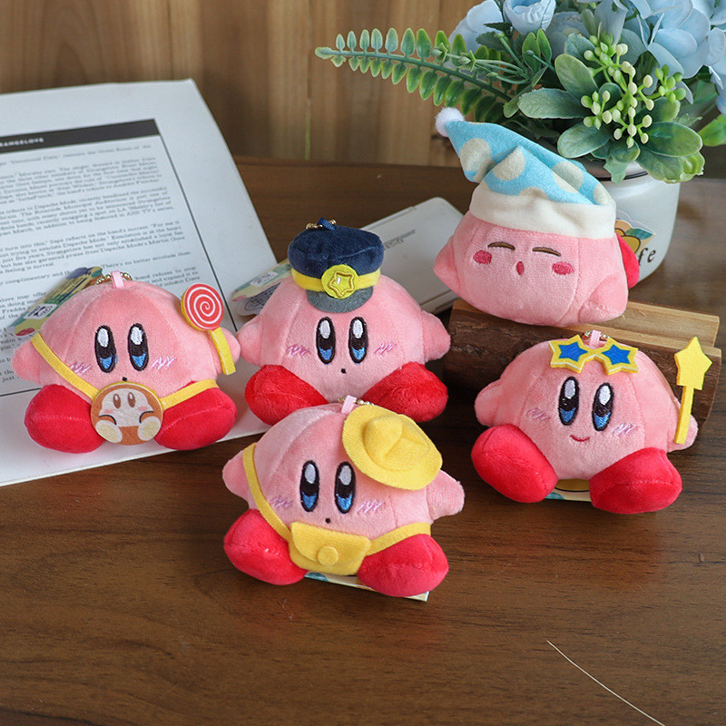 Adorable Star Kirby Plush Keychain – Cute Soft Fluffy Bag Charm Collectible  Toy (Pastel Pink, 7cm)