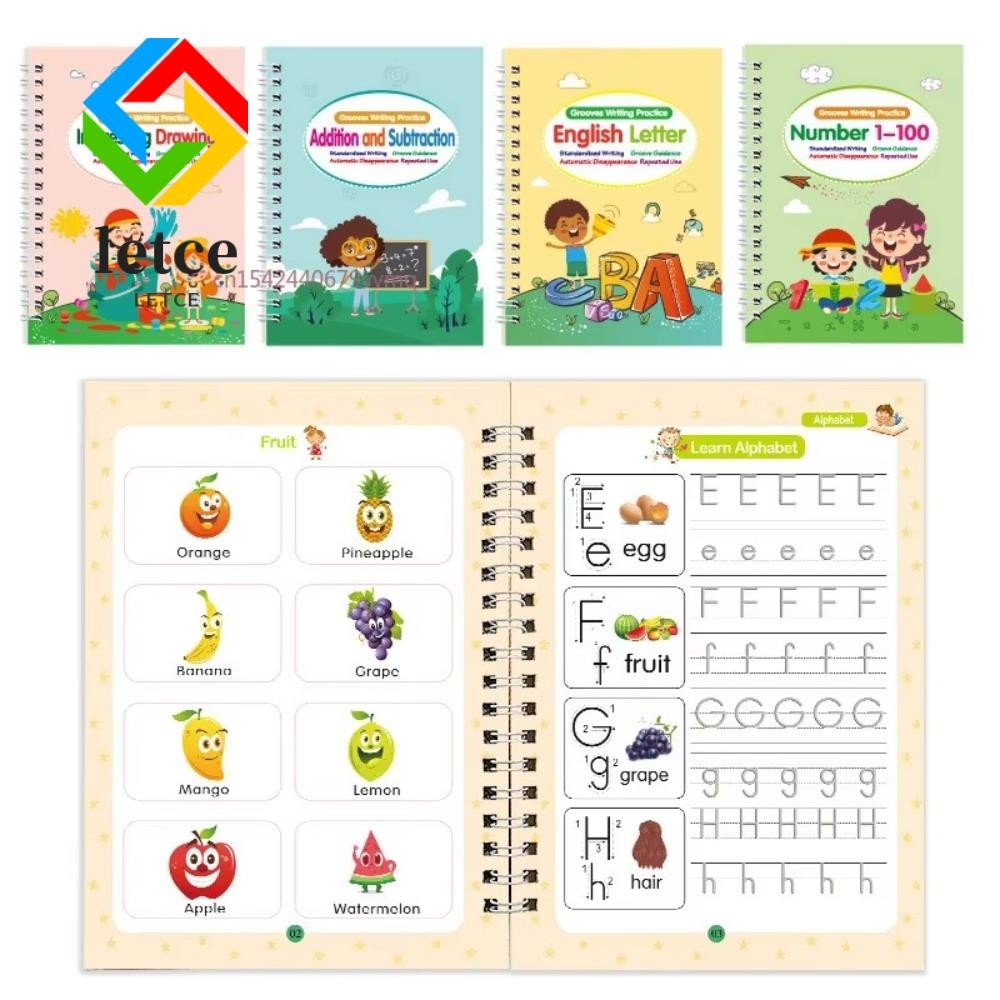 LETCE English Letter Calligraphy Book, Portable Drawing Numbers ...