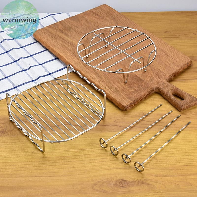 Warmwing Stainless Steel Airfryers Double Layer Rack Versatile Round ...