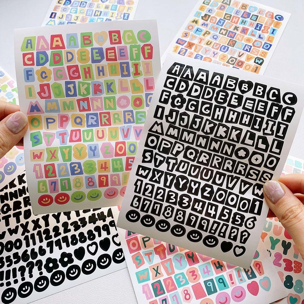 5/10pcs Colorful Alphabet Number Sticker Waterproof Letter DIY Hand ...