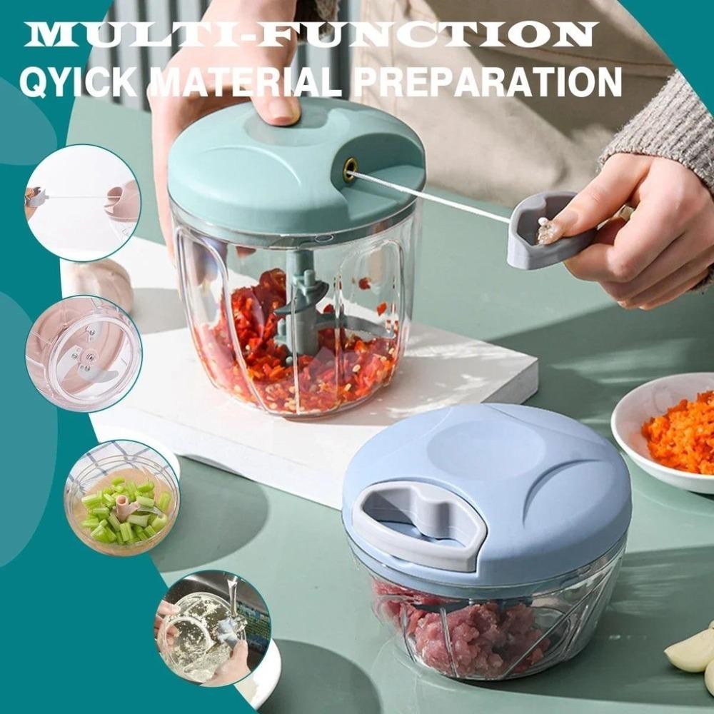 200ml 500ml 900ml Hand Chopper Manual Rope Food Processor With Pounding ...
