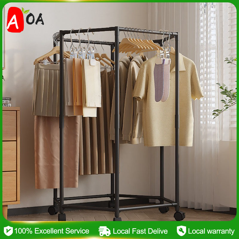 New Clothes Drying Rack Bedroom Clothes Rail Clothes Rack Indoor ...