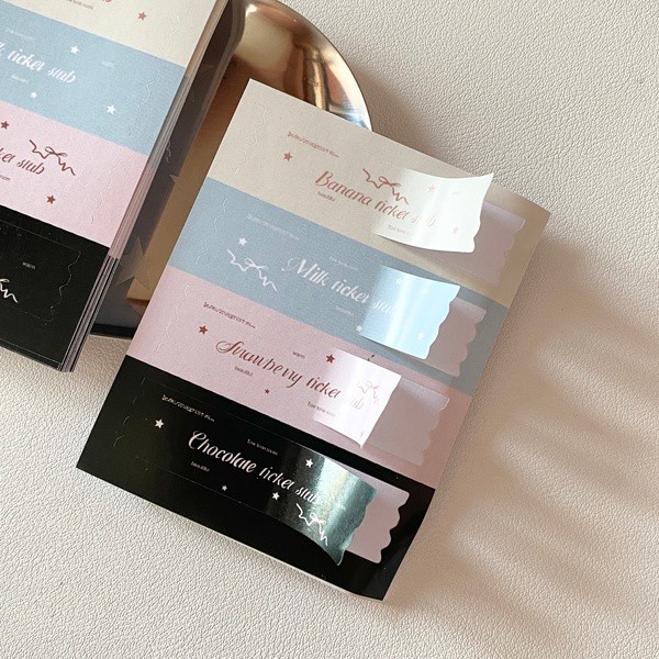 Steve 20sheets Ticket Stub Sticker Aesthetic simplicity, Journal Decor ...