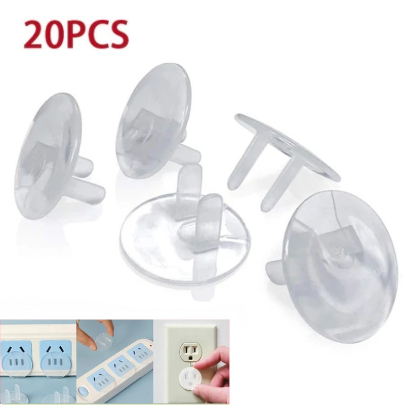 20Pcs Baby Safety Outlet Plug Covers Safe and Secure Electric Plug ...