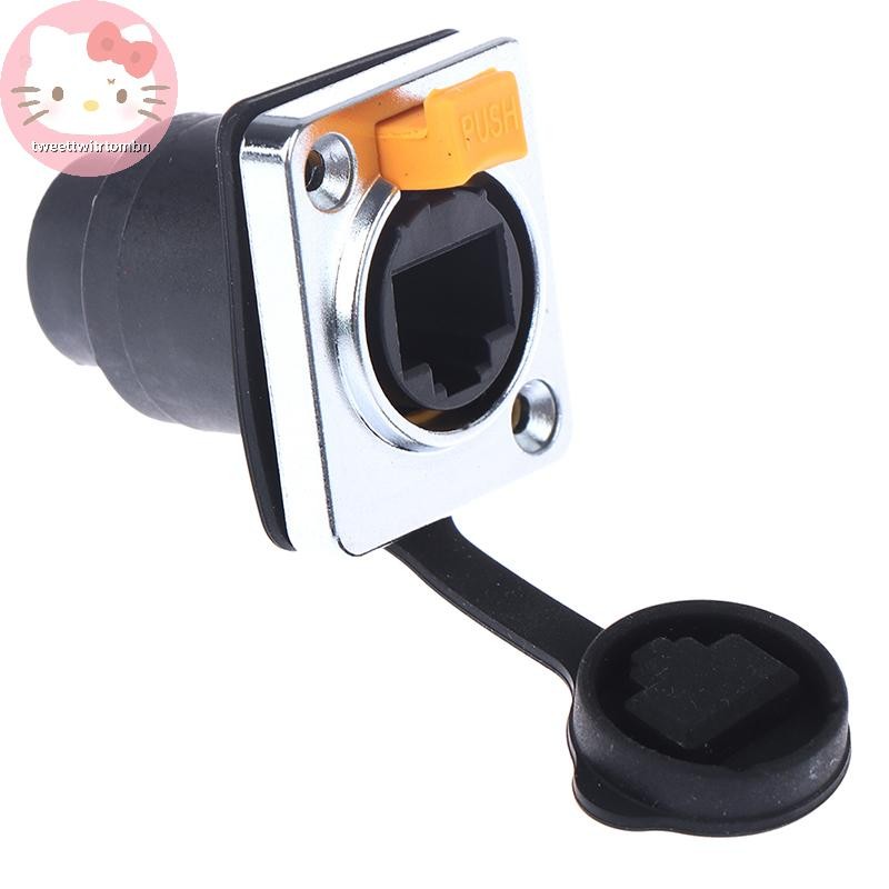 tweettwitombn RJ45 Waterproof Connector Female Panel Mount Sockets ...