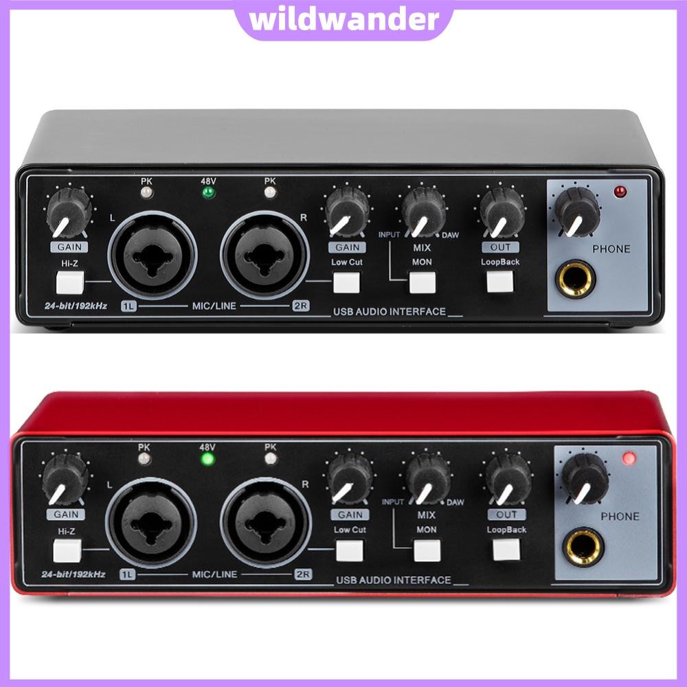 MD22 Recording Sound Card 48V Phantom Power USB Audio Interface with ...