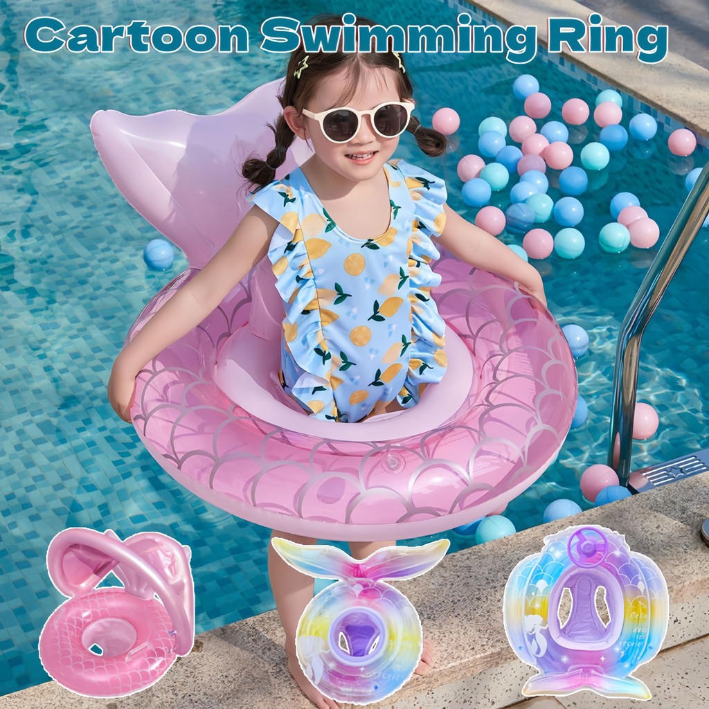 Inflatable Swimming Ring for Kids Cartoon Underarm armpit Swim Ring ...