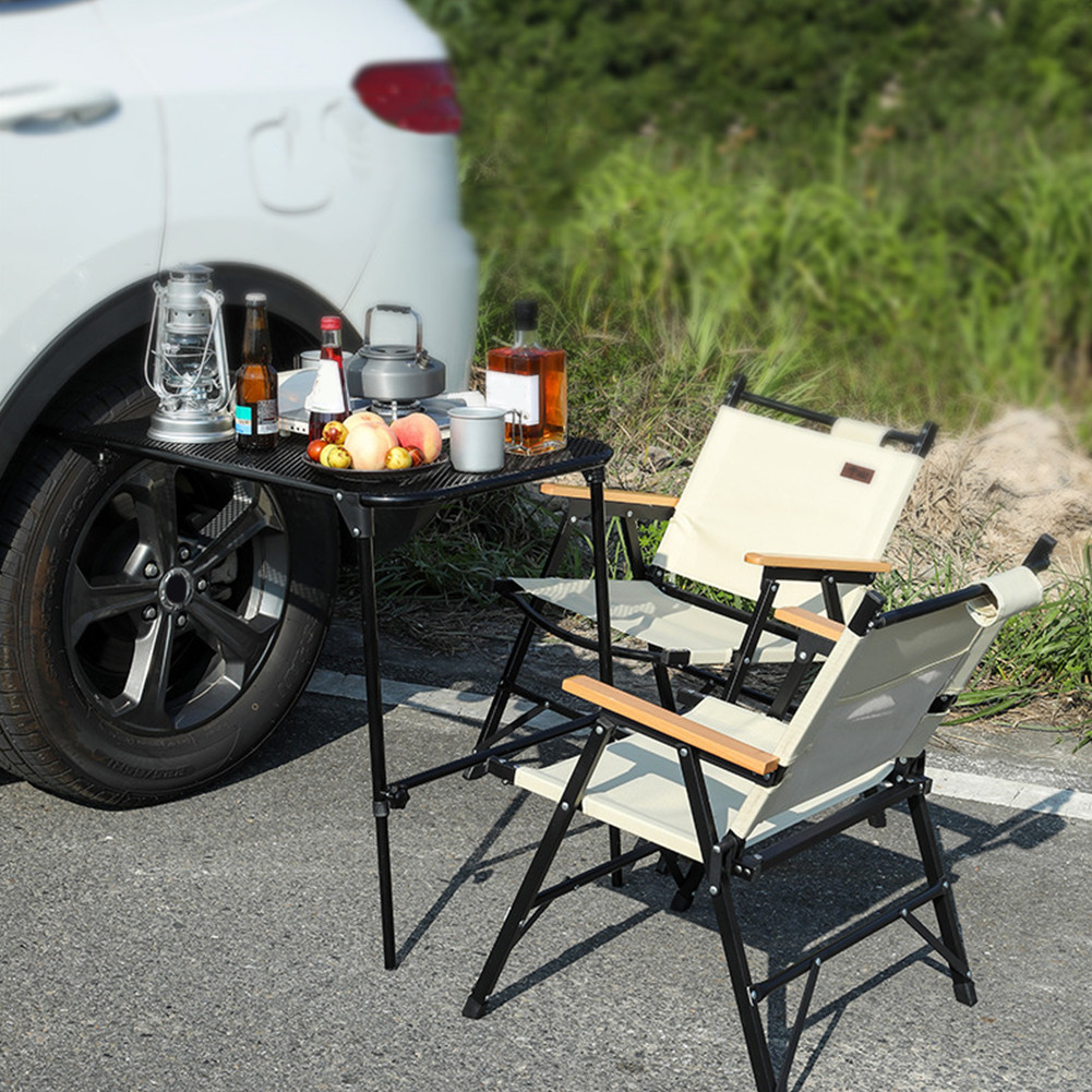 Vehicle Tire Mounted Camping Table Adjustable Outdoor Folding Table ...