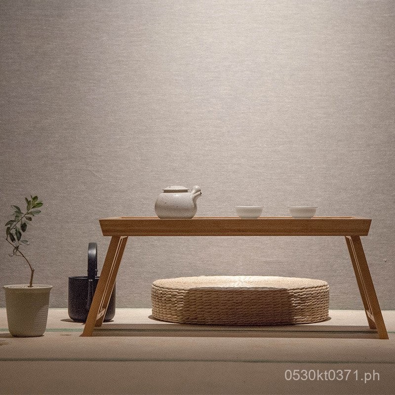 Portable Bamboo Folding Table Low Stool Bay Window Table Modern Tatami ...