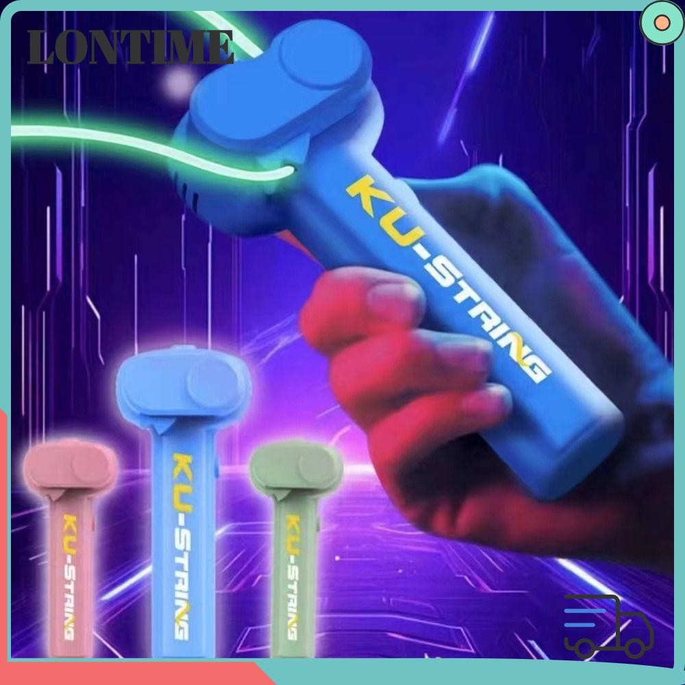 LONTIME STORE Glow-in-the-Dark Rope Launcher, Electric with Color Light ...