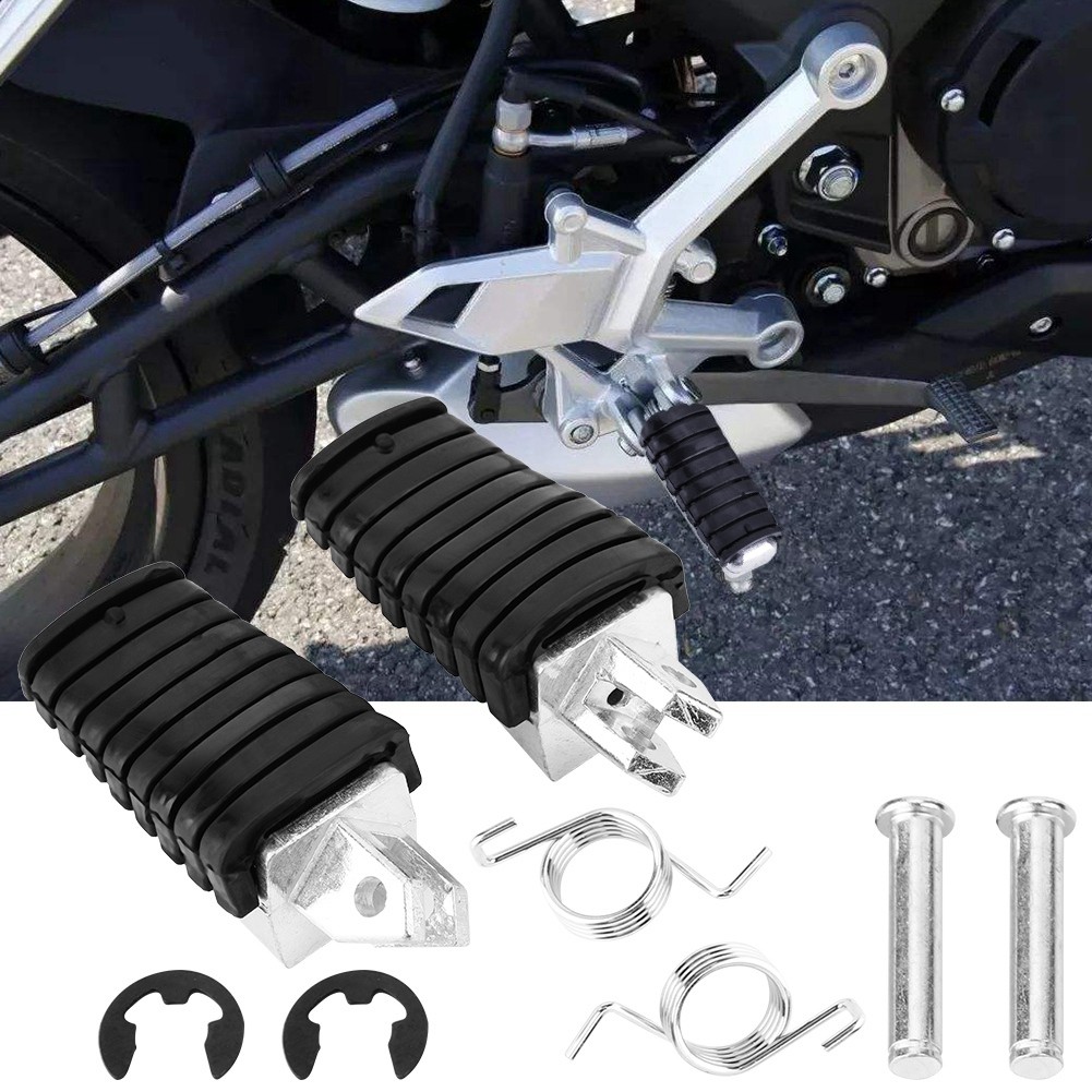 topsail-PH Motorcycle Front Foot Pegs Rubber Pads Stable Fit for
