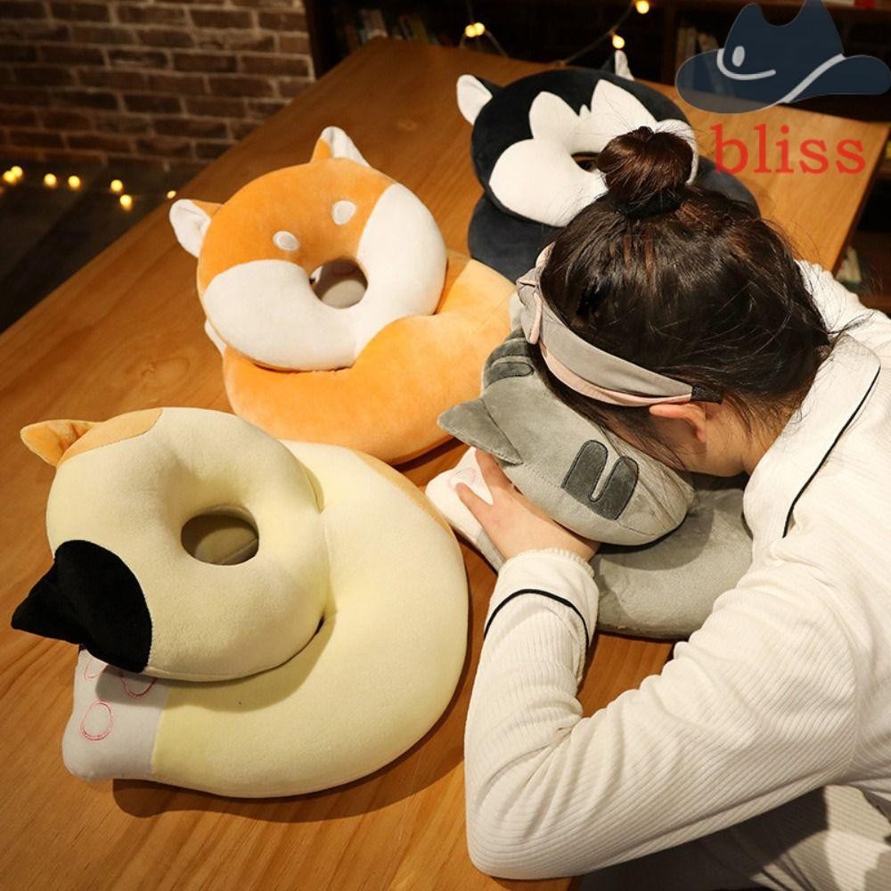 BLISS Hand Warmer Pillow, Double Layer Plush Cat Office Nap Pillow