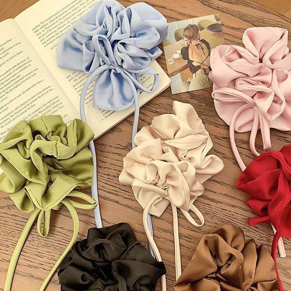 【COD】Korean Ribbon Bow Hair Ring Premium Single Hair Rope For Women ...