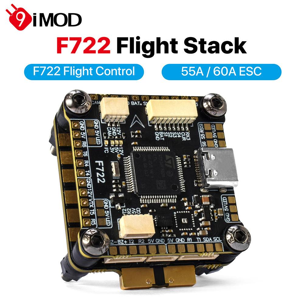 9IMOD F722 Flight Control with 55A/60A ESC 3-6S Combo For Remote ...