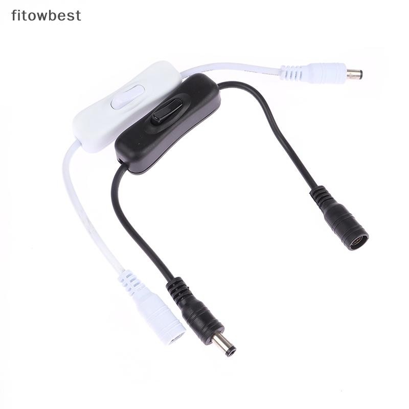 Fbph 1Pc Light Switch DC 12V Female Male Power Cable ck White DC ...