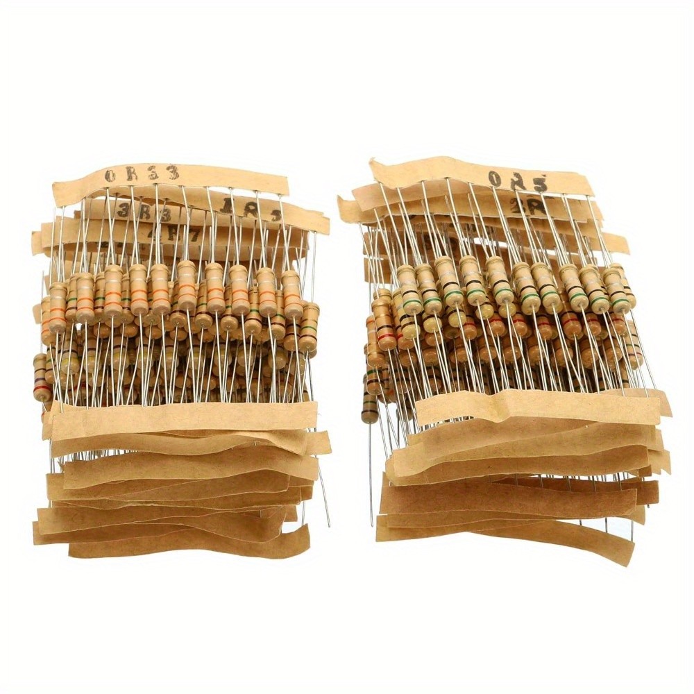 1Watt 0.1-750 Ohm Carbon Film Resistor 300 Pcs 30 Values Resistors ...