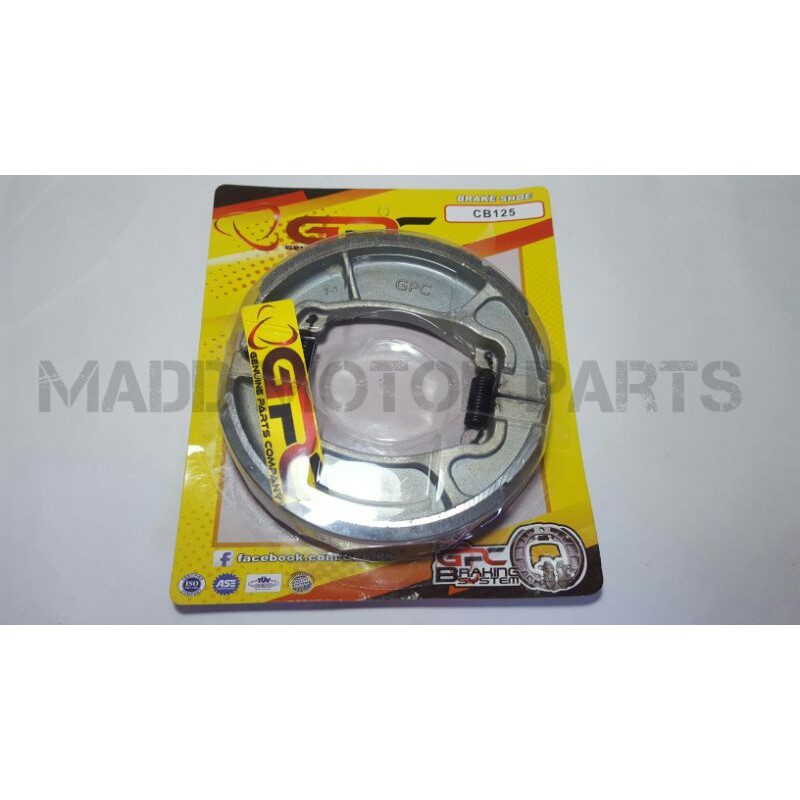 Brake shoe rear CB125, BEAT, SUPREMO, CLICK125I, SCOOPY, ZOOMER X GPC ...