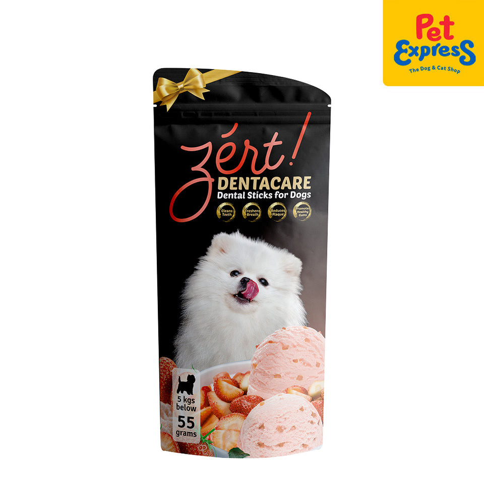 Zert Dentacare Strawberry Gelato Dog Treats 55g | Shopee Philippines