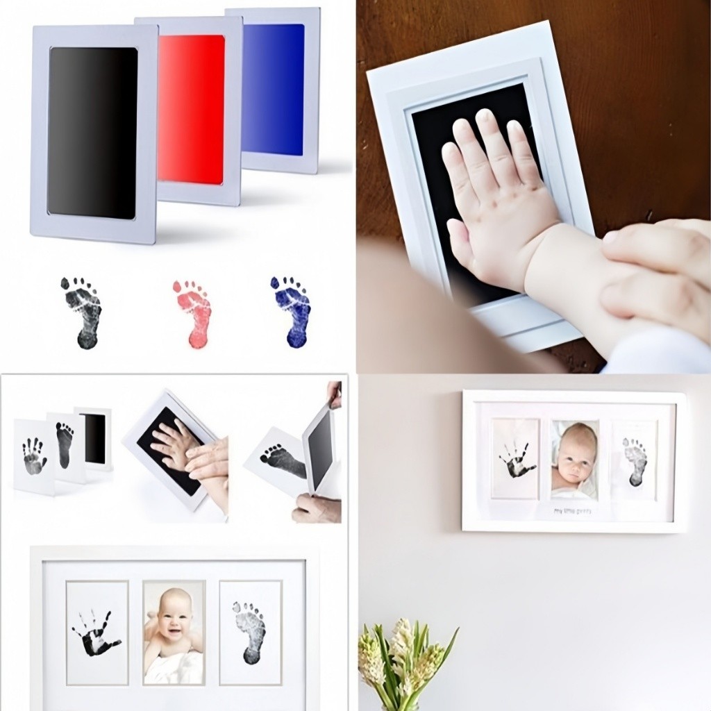 Baby Handprint Footprints Ink Pads Souvenirs Gifts Safe Non-toxic No ...