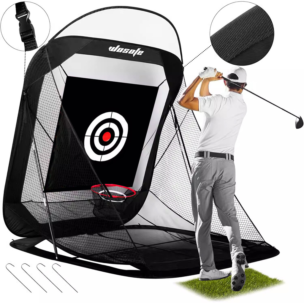 Golf Swing Practice Net Auto-Return Indoor/Outdoor Hitting Cage Easy ...