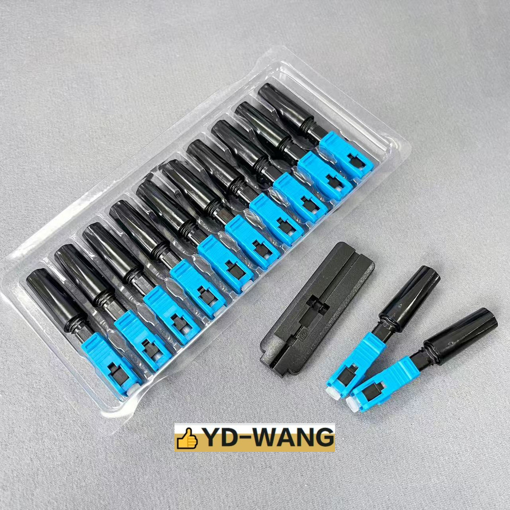 10Pcs/Bag Embedded SC UPC Fiber Optic Fast Connector FTTH SM Fiber ...