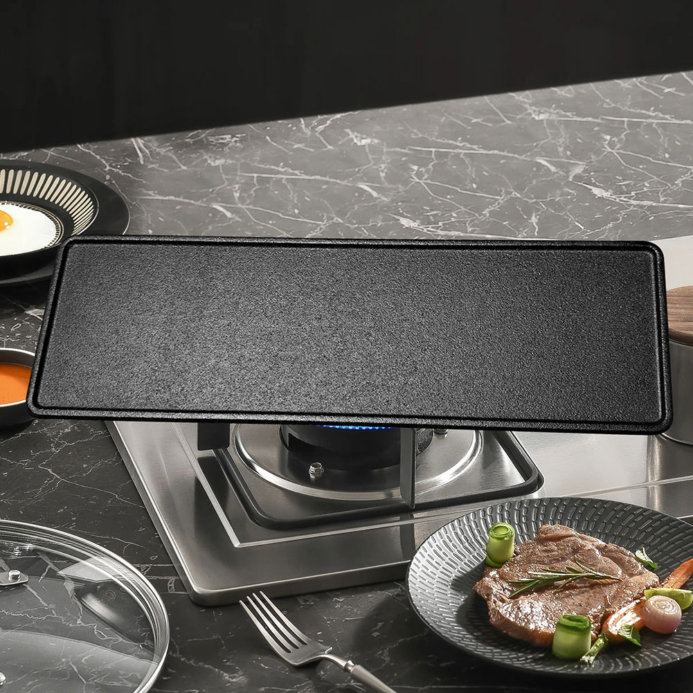 15.1 X 4.7inches Cast Iron Griddle Pan for Stovetop Griddle Rectangular ...