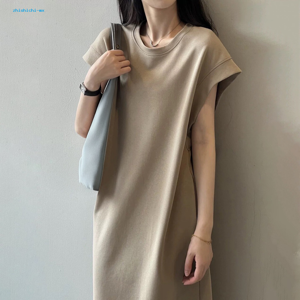 Midi Dress Women's Fitted T Shirt Dress Women's Midi T-Shirt