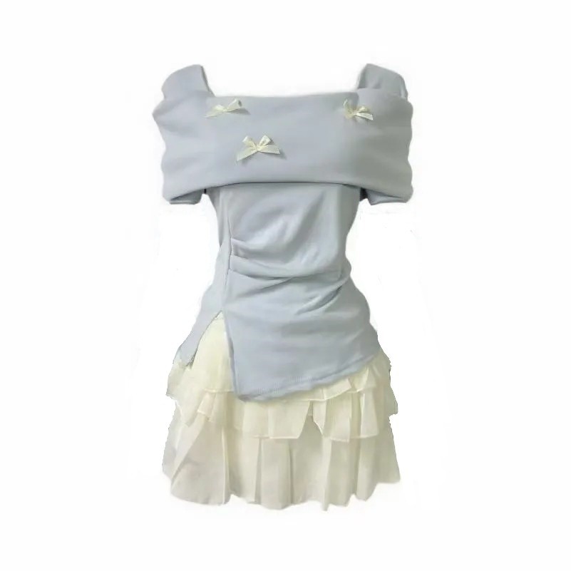 one piece suit with skirt