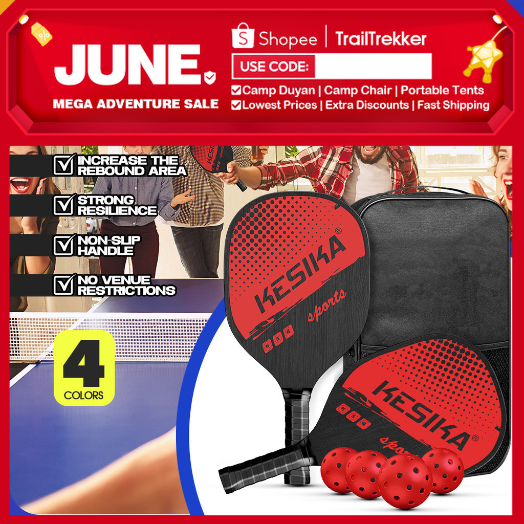 Pickleball Paddle Durable Wooden Pickleball Rackets Set of 2 Rackets ...