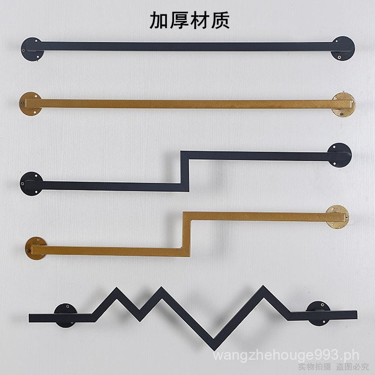 Clothing Store Display Rack Wall-Mounted Clothes Rack Wall Combination ...