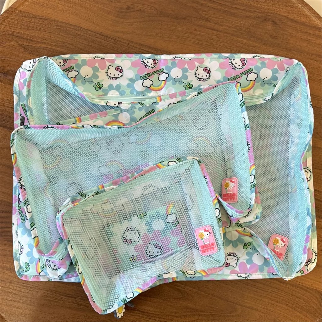Hello Kitty Travel Organizer 3-Piece Set - Japanese Kawaii Storage Bags ...