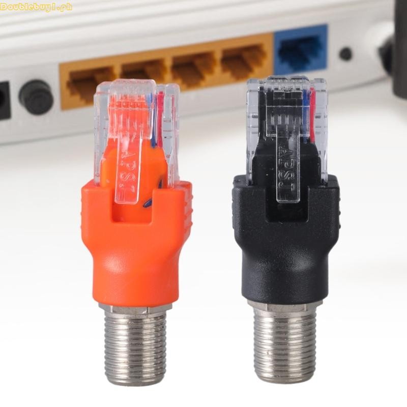 Doublebuy F to RJ45 Converters Adapter R-F Female to RJ45 Male Ethernet ...