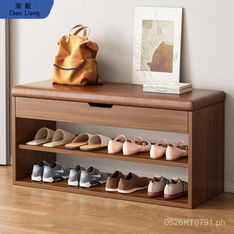 Sit-to-Wear Shoe Bench Entryway Long Bench Shoe Cabinet Integrated ...