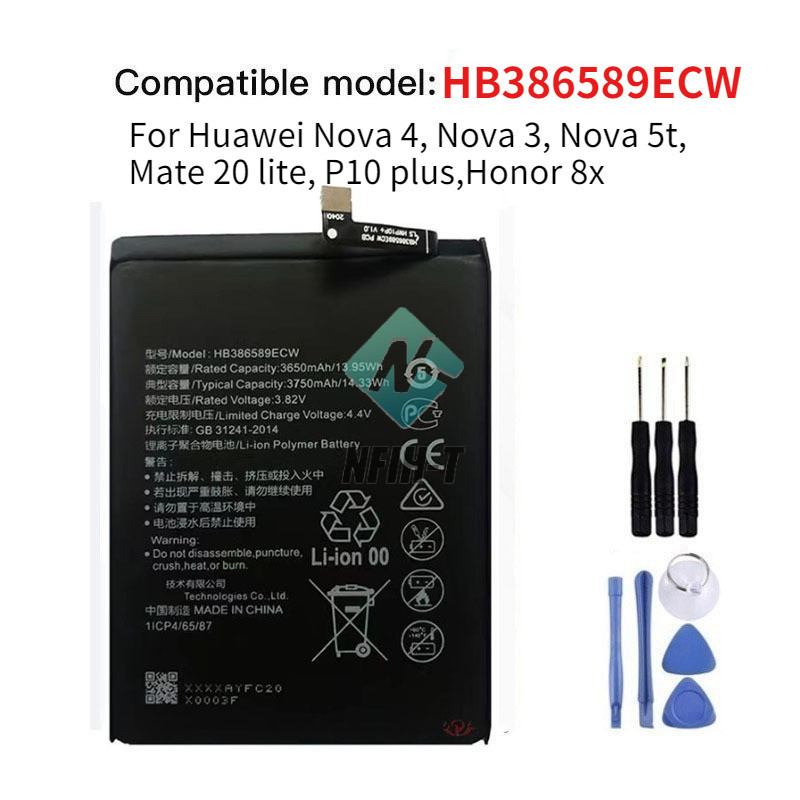 Batterie Huawei HB386589ECW - Pour Nova 3 - Neuve