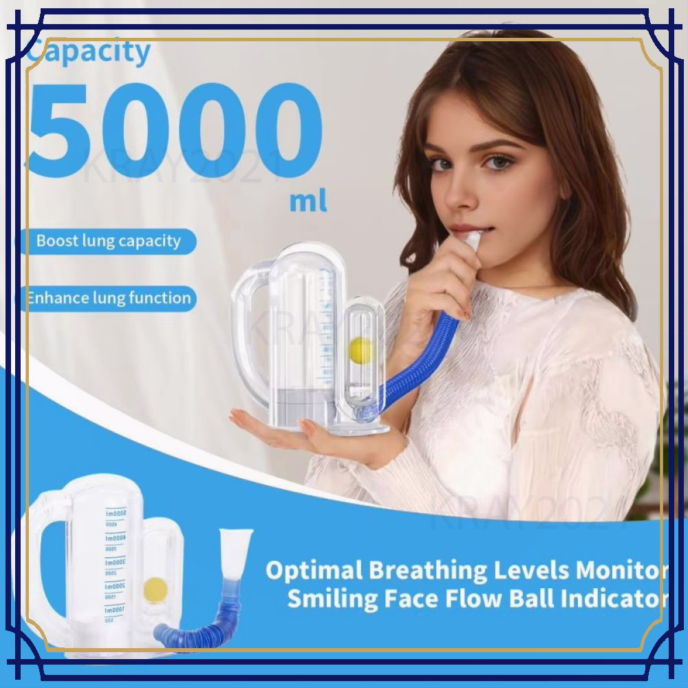 Spirometry Inhaler Respiratory Training Device 5000ml - D Type | Shopee ...