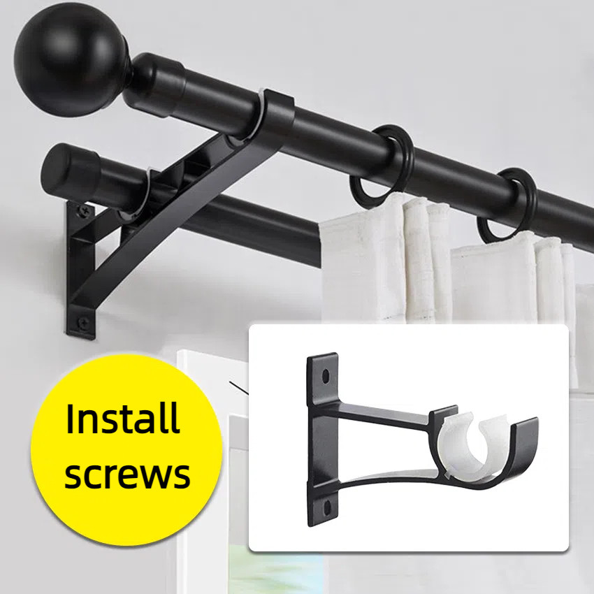 Aluminum Alloy Curtain Rod Ceiling Curtain Rod Thickened Bracket Window ...
