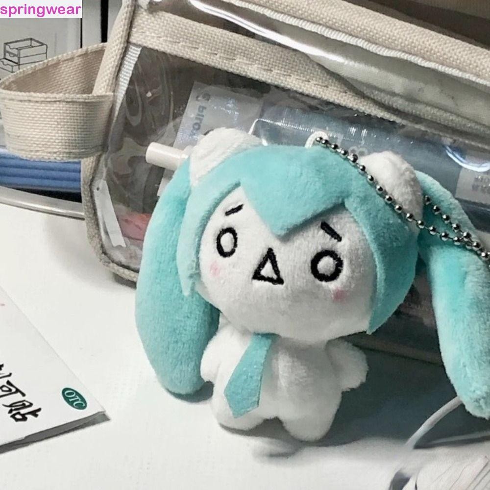 SPRINGWEAR Snow Miku Plush Keychain, Fluffy Soft Bandai Hatsune Miku ...