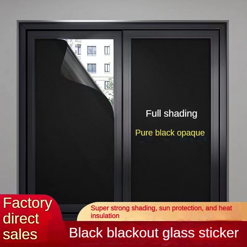 Black Shading Glass Sticker Sunshade Opaque Protect Privacy Balcony ...