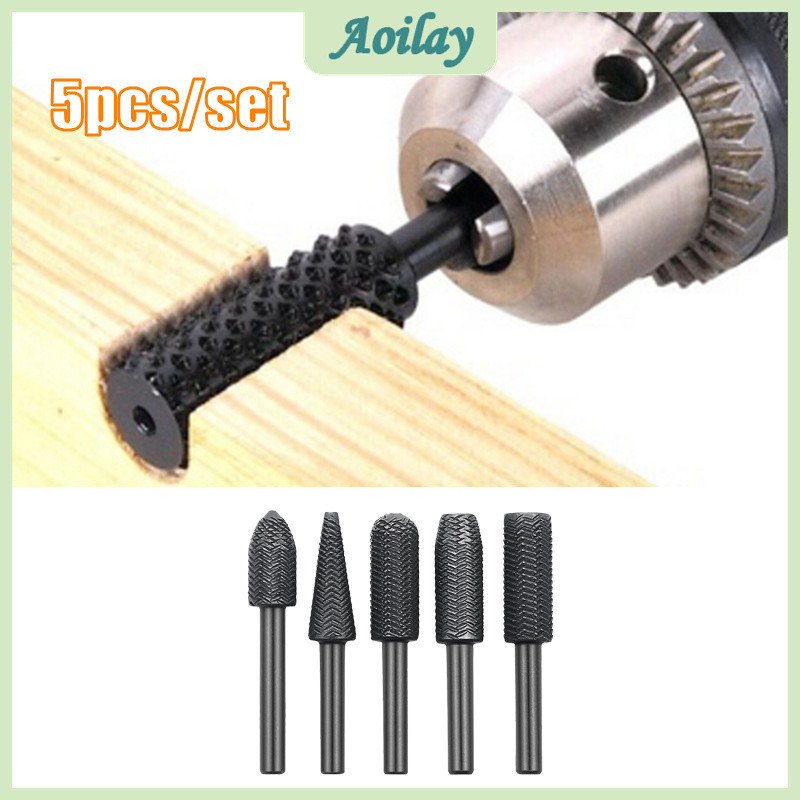 5Pcs Rotary Steel File Electric Grinding Head Rasp File Soft Metal Burr ...