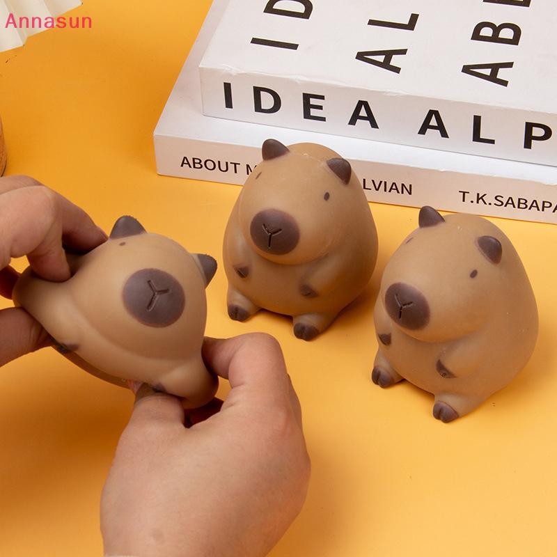 Annasun Kawaii Capybara Squeeze Toy Squishy Anti Stress Pinch TPR Soft