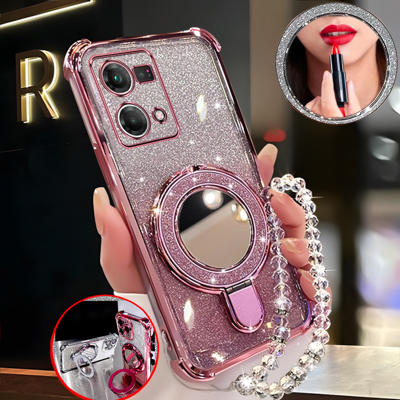 Case for OPPO RENO 7 4G 7 PRO 7 SE phone casing electroplating glitter ...