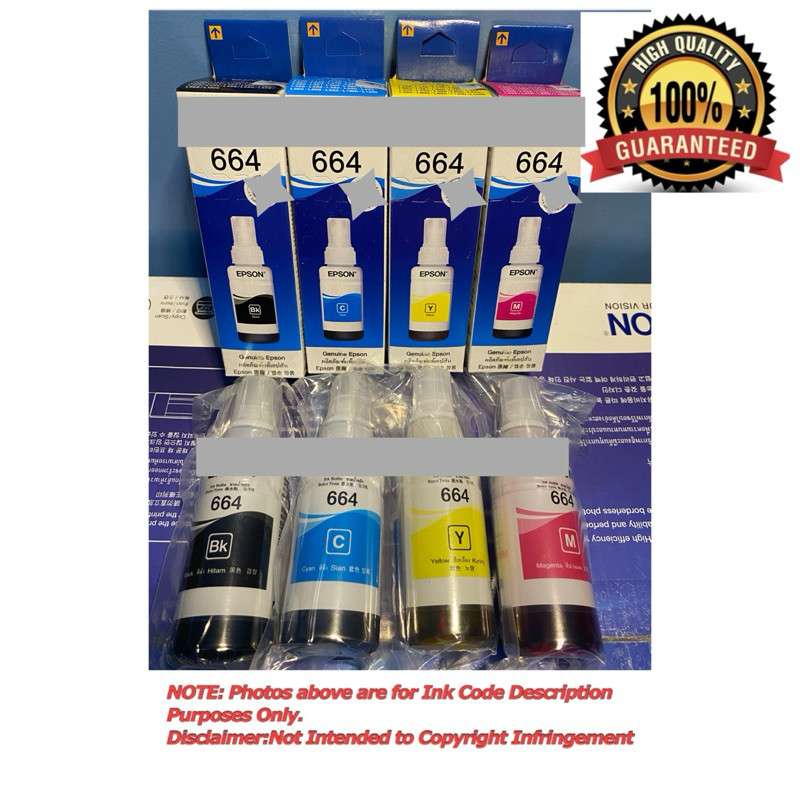 664 Quality Ink Compatible for L120 L121 L360 L565 L1300, L200, L220 ...