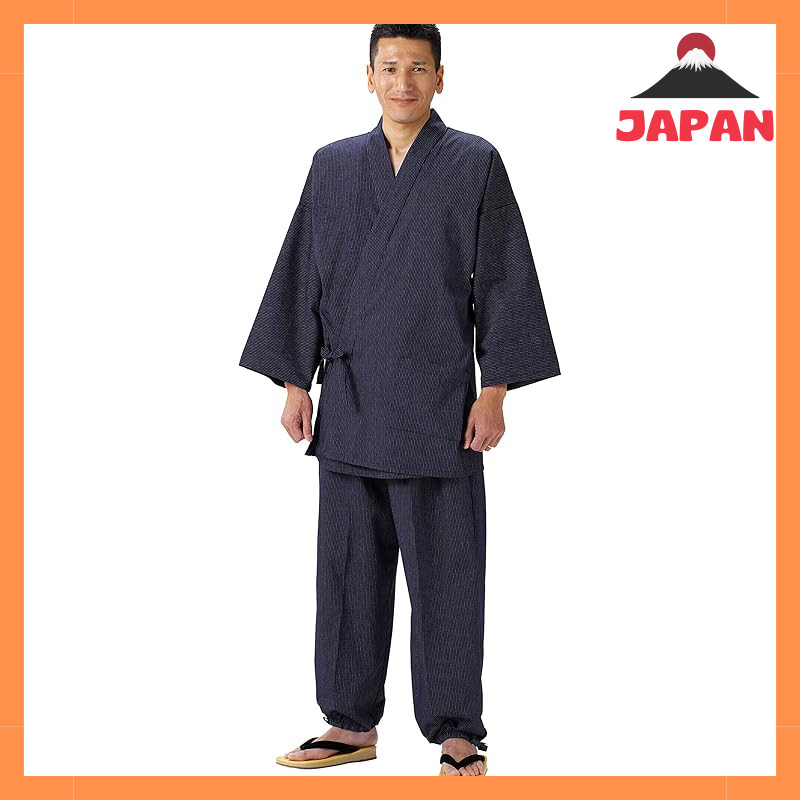 Watanosato Japanese Made Kurume Tsumugi Weave Samue (S, Blue) | Shopee ...