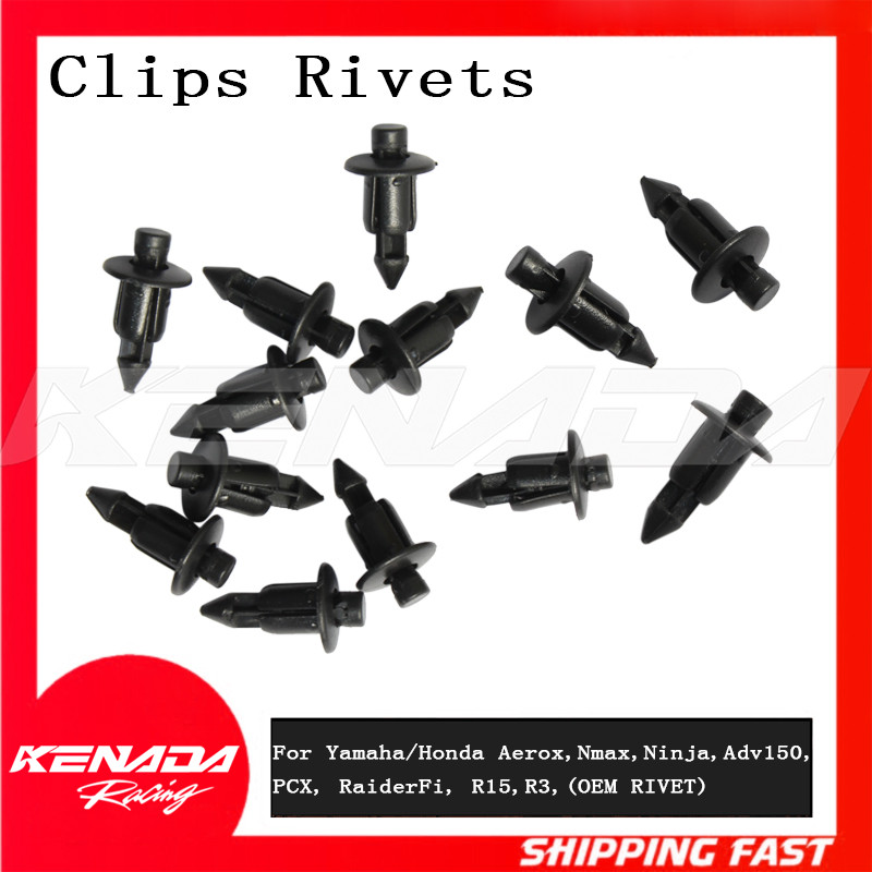 10PCS Rivet Clips Push In Rivets Fastener Pin For Yamaha/Honda Aerox ...