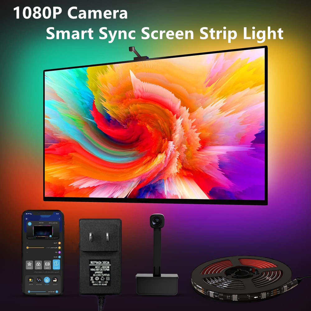LED Backlight Strip Light 1080P Camera Smart Sync Screen Music Picker ...